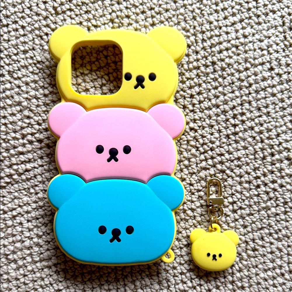 Colorful Bear Stack iPhone 16 Pro Max Case